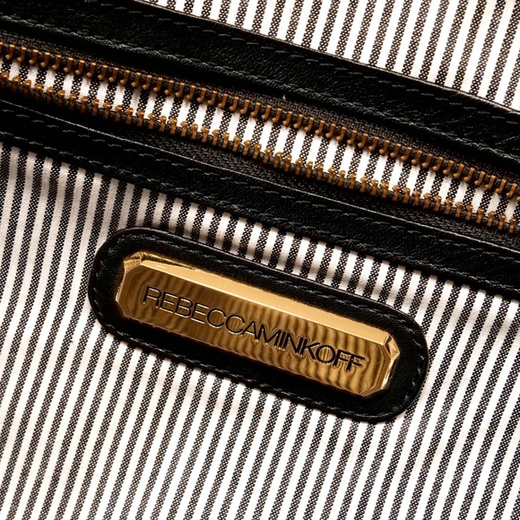 Rebecca Minkoff Black Leather Clutch with Gold Lock — NEW - Picture 10 of 11